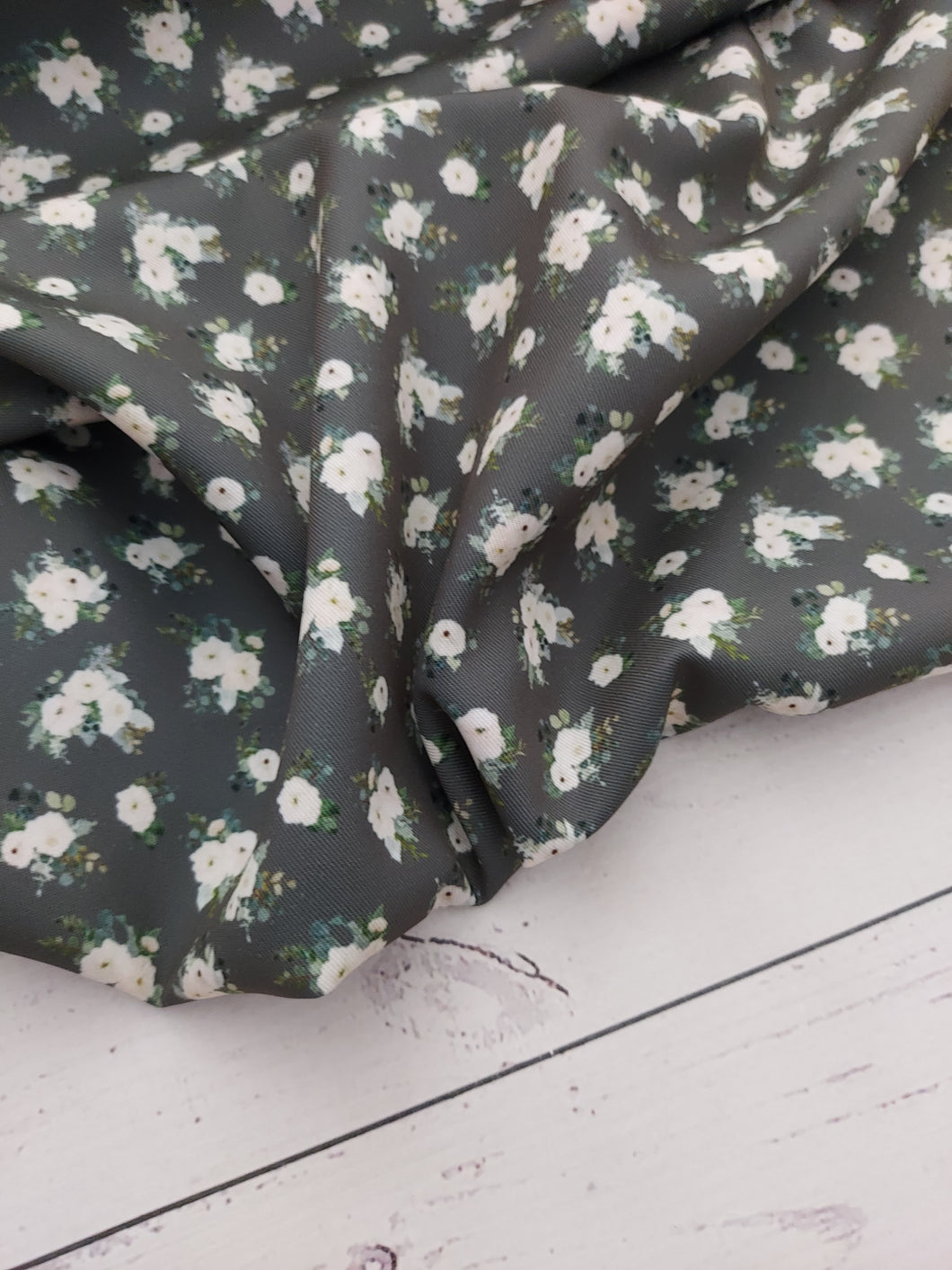 Exclusive Design- Dusty Olive Petite Peony Print {by the half yard}