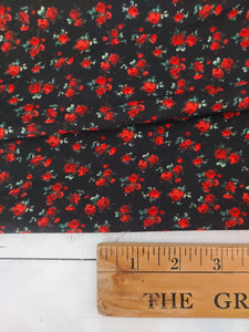 Black & Red Tiniest Floral {by the half yard}