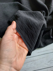 Black Opaque 100% Polyester {by the half yard}