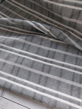 Gray Plaid Textured Cotton Linen Blend {by the half yard}