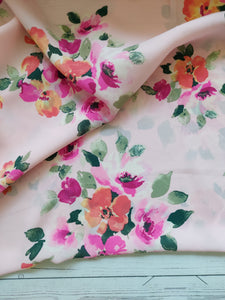 Pink & Bright Pink Floral {by the half yard}
