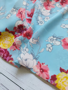 Shabby Chic Blue And Yellow Florals 