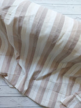 Taupe, Tan & Cream Cotton Stripes {by the half yard}